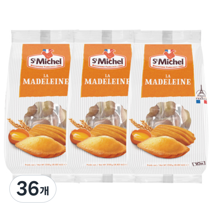 생미쉘 마들렝 빵, 250g, 36개