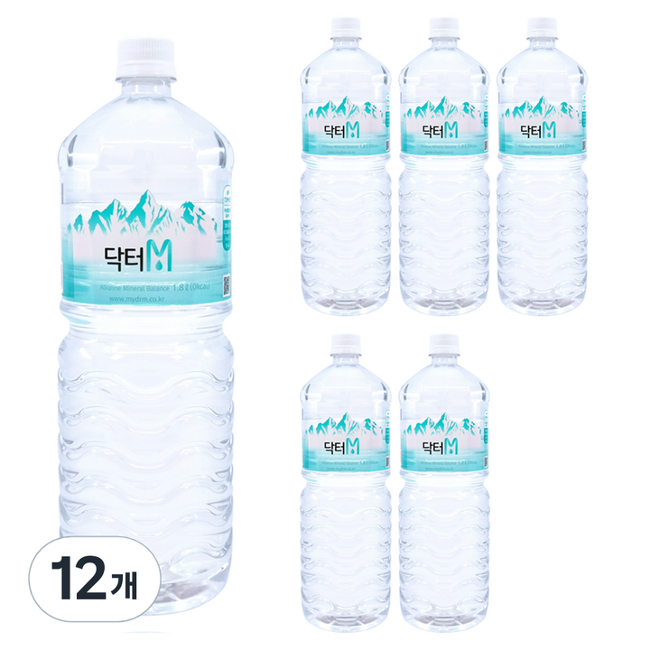 닥터엠 알칼리수 워터, 1.8L, 12개