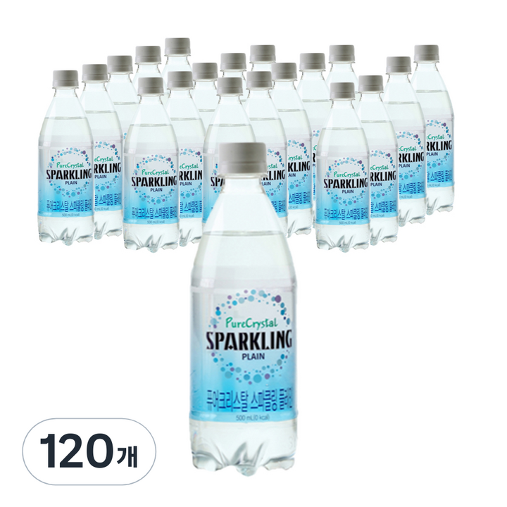 퓨어 크리스탈 스파클링 플레인, 120개, 500ml