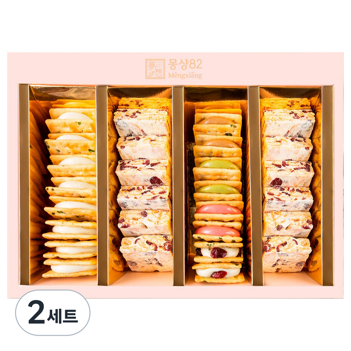 몽샹82 패밀리 F2-SO + 리본 + 쇼핑백, 680g, 2세트