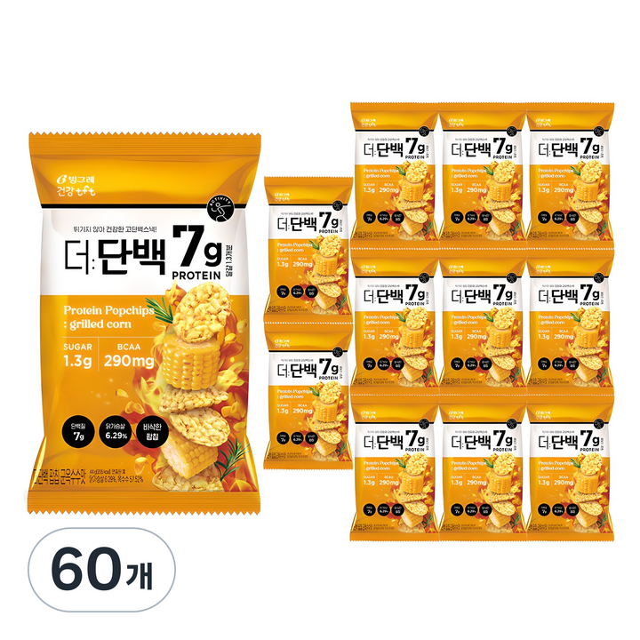 더단백 팝칩 군옥수수맛, 44g, 60개