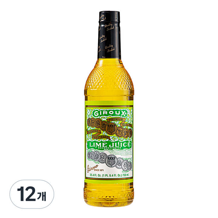 지룩스 라임 주스, 750ml, 12개