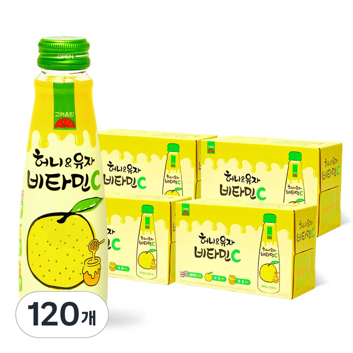 고려은단 허니 앤 유자 비타민C, 140ml, 120개