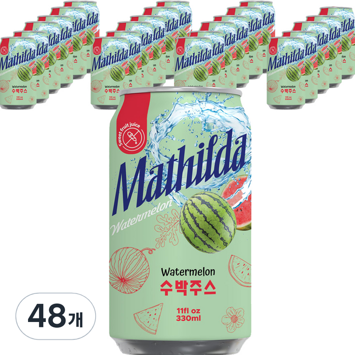 마틸다 열대과일 수박 주스, 48개, 330ml