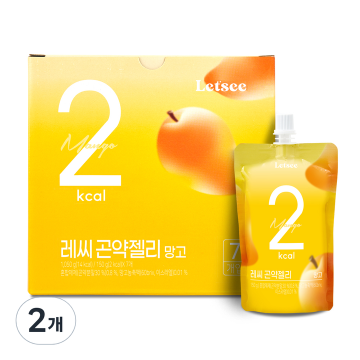 레씨 2kcal 곤약젤리 망고 7개입, 2개, 1.05kg
