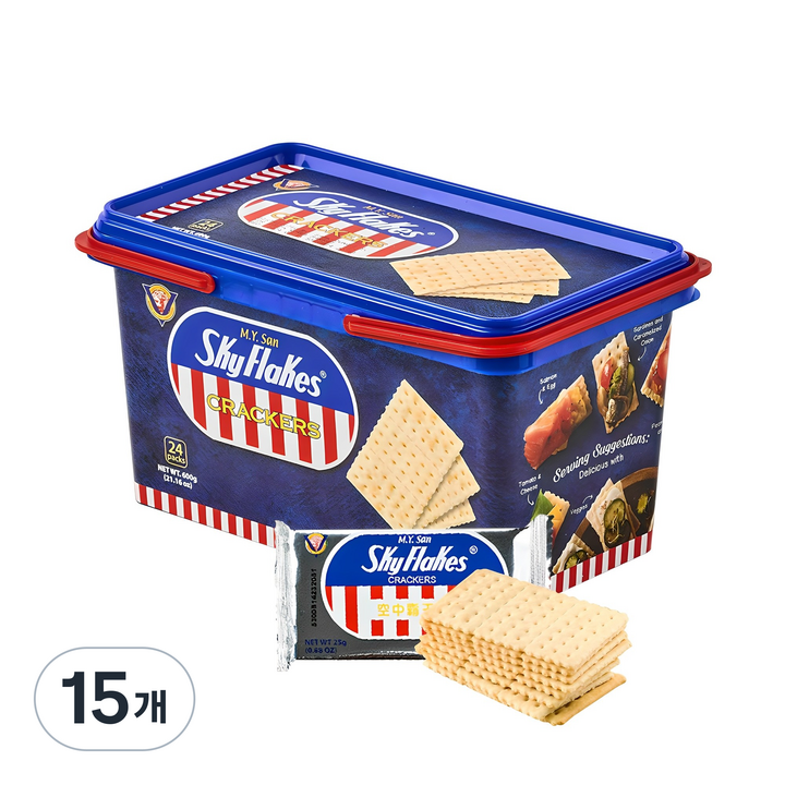 스카이플레이크 크래커, 600g, 15개