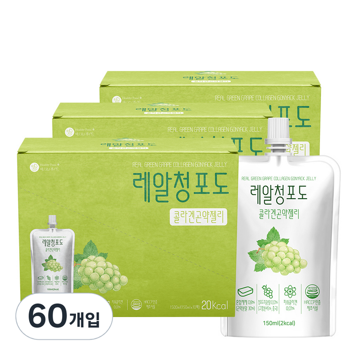 바로푸드 레알청포도 콜라겐 곤약젤리, 1.5L, 6개