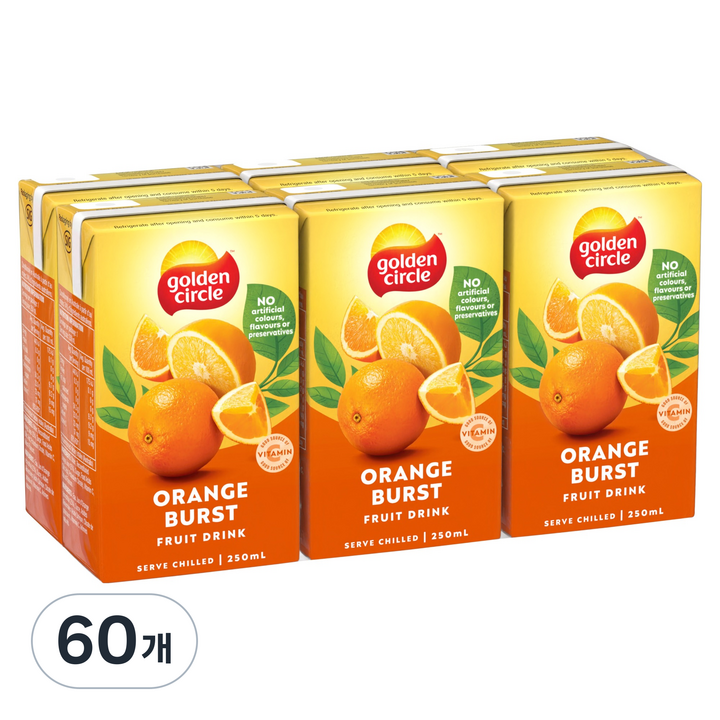 골든서클 오렌지 주스, 60개, 250ml