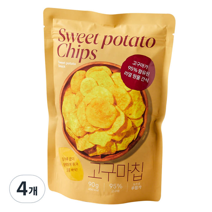 모던하우스 바삭한 노란 고구마칩, 90g, 4개