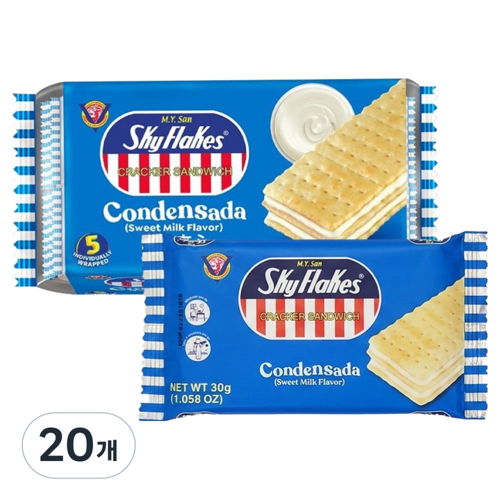 스카이플레이크 크래커 샌드 우유맛, 20개, 150g