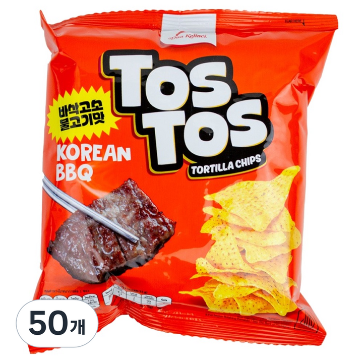 토스토스 코리안 비비큐 토르티야 칩스, 20g, 50개