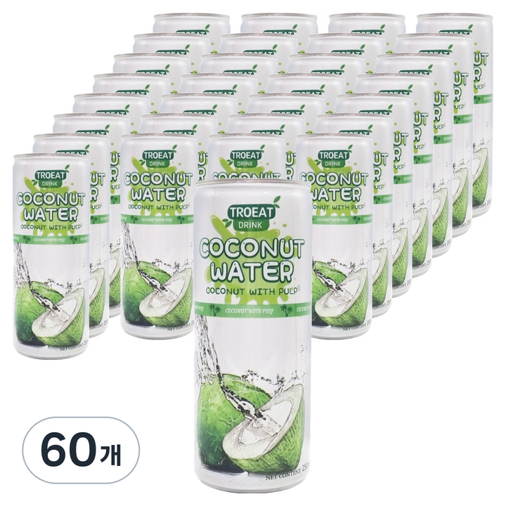트로잇 코코넛워터 위드펄프 음료, 60개, 250ml
