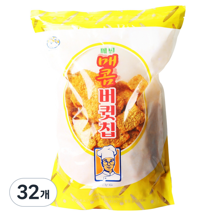 버큇칩 매콤한맛, 280g, 32개