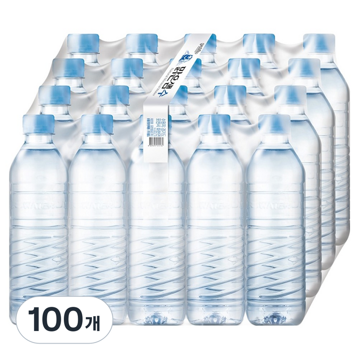 팔도맑은샘 맑은샘수 무라벨, 100개, 500ml