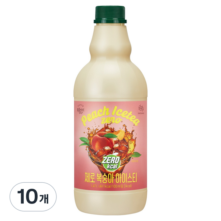 복음자리 제로 복숭아 아이스티, 1.47L, 10개