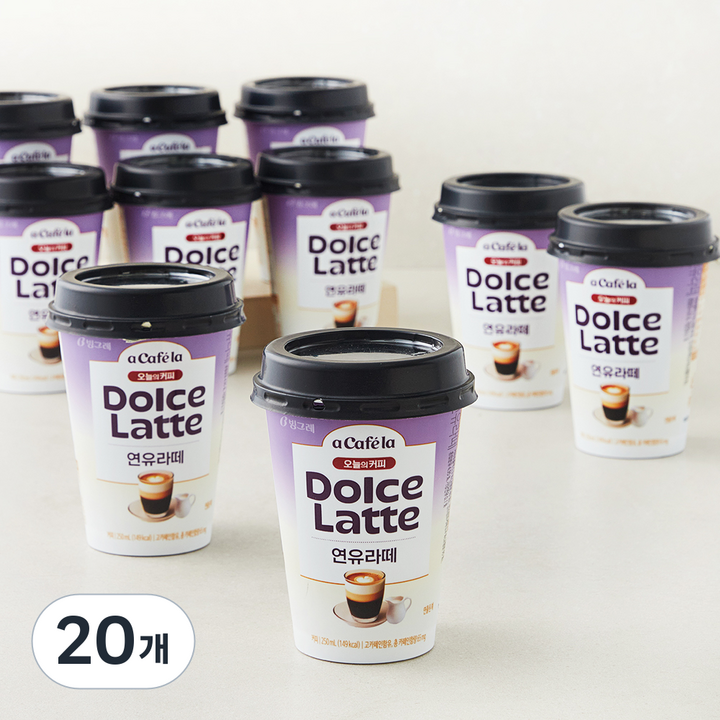 아카페라 오늘의 커피 연유라떼, 20개, 250ml