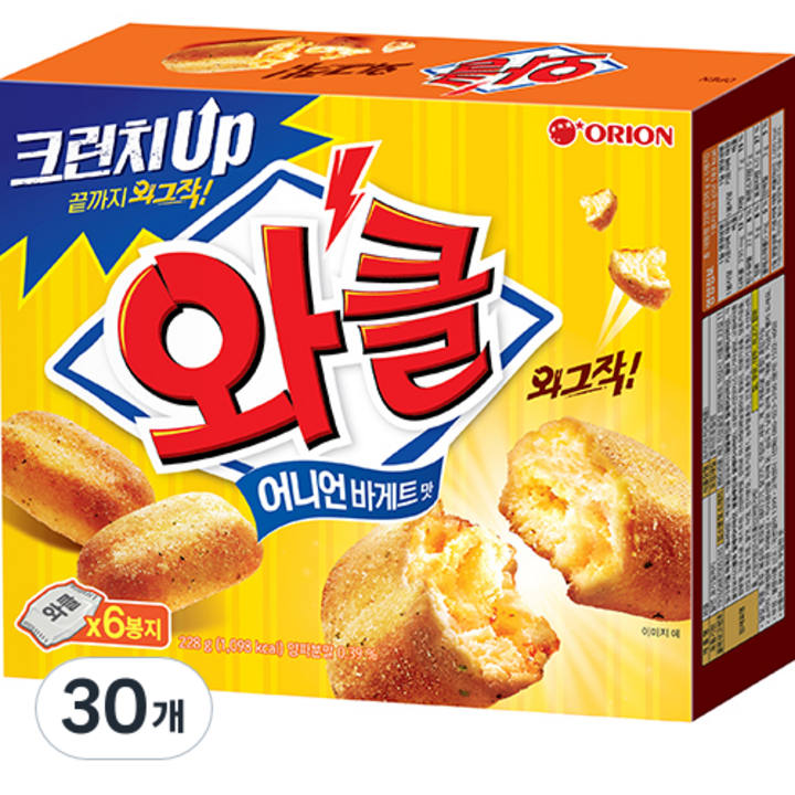 와클 어니언바게트맛, 38g, 30개