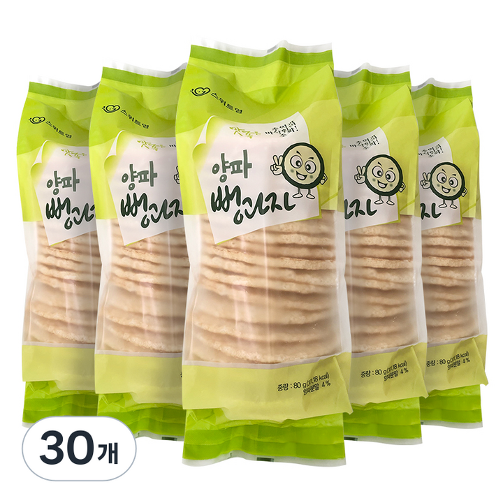 스위트영 양파 스낵 뻥과자, 80g, 30개