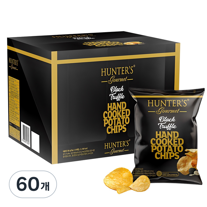 헌터스고메 블랙트러플 포테이토칩, 25g, 60개