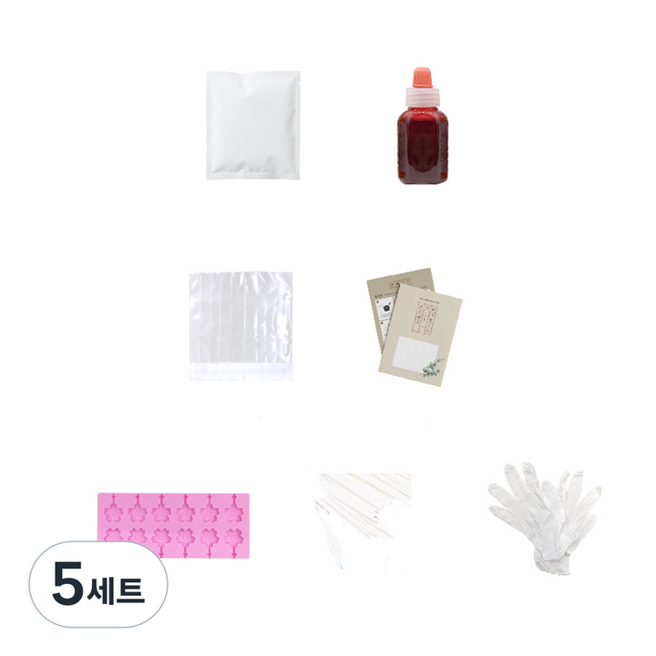 소녀제과 벚꽃캔디 만들기 DIY 키트 스트로베리맛, 5세트