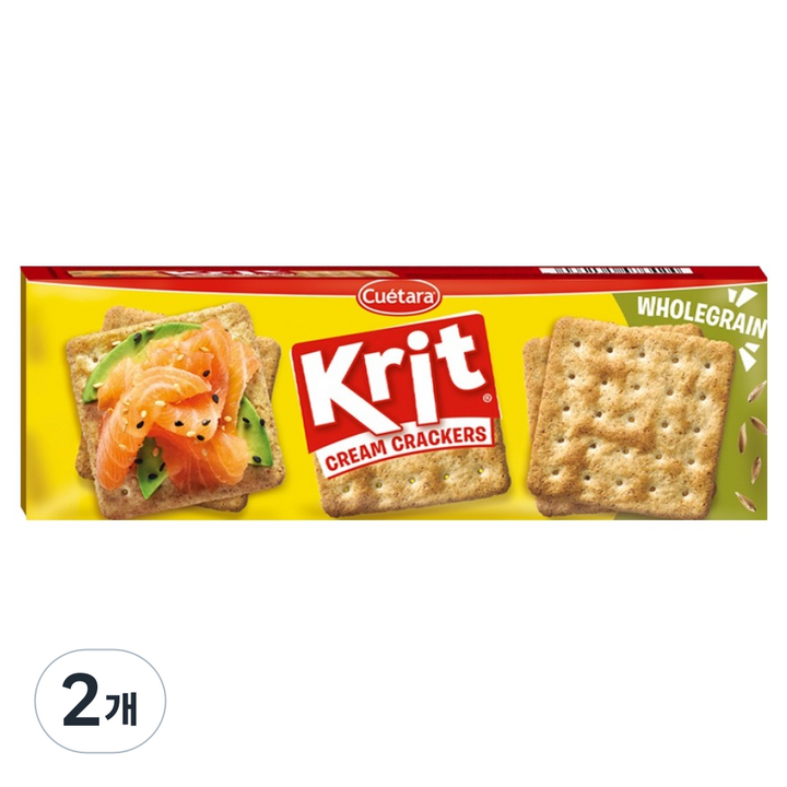 크리트 KRIT 통밀 크래커, 200g, 2개