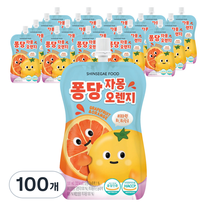 신세계푸드 퐁당 자몽오렌지, 100ml, 100개