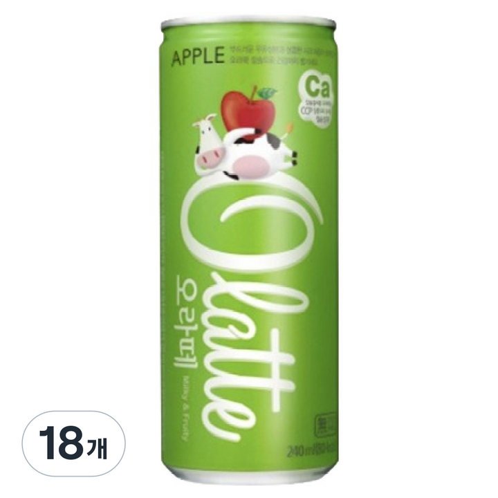 오라떼 애플, 240ml, 18개