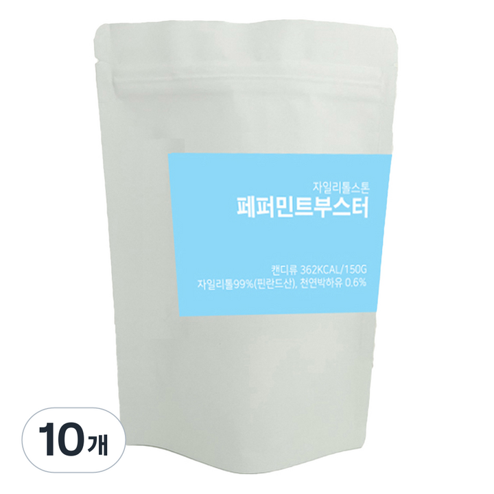 자일리톨스톤 페퍼민트 부스터 캔디 리필, 150g, 10개
