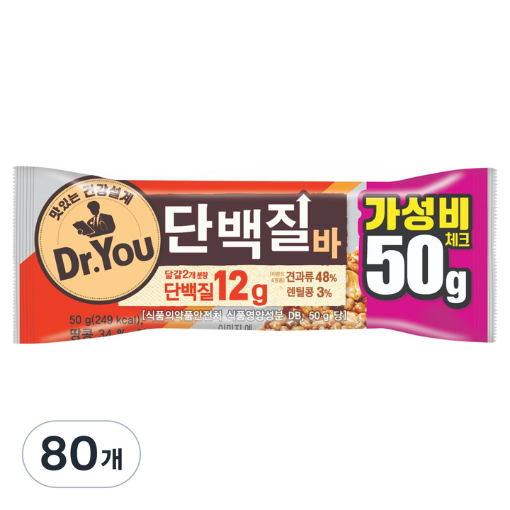 닥터유 오리온 단백질바, 50g, 80개