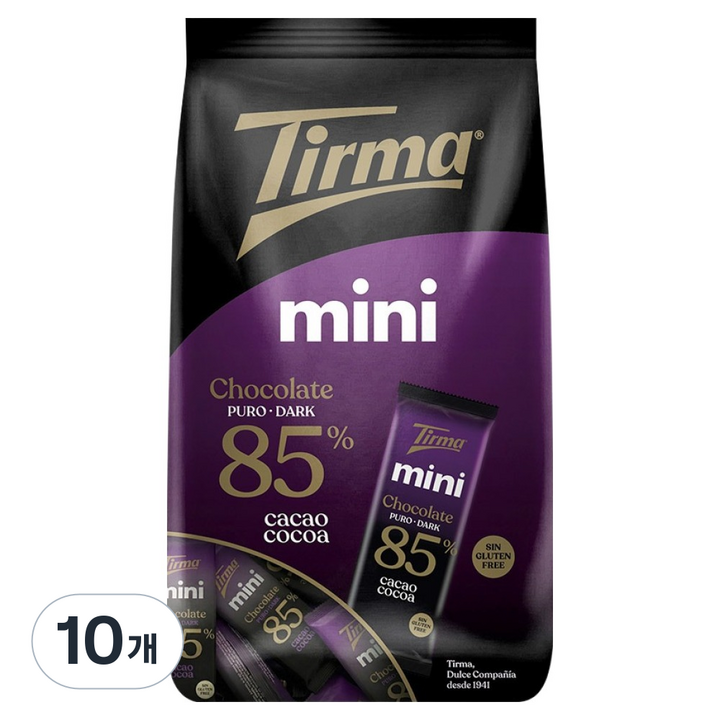 티르마 미니 다크 초콜릿 85% 카카오, 180g, 10개