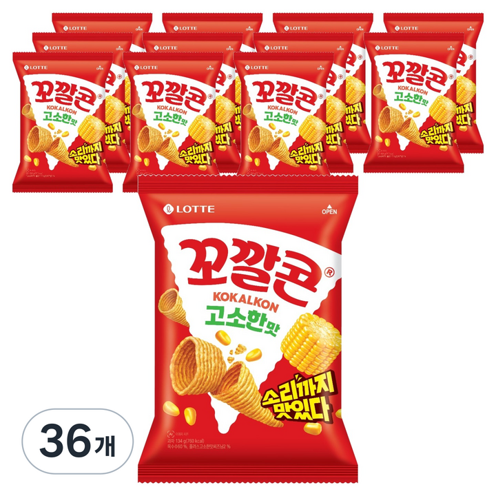꼬깔콘 고소한맛, 134g, 36개