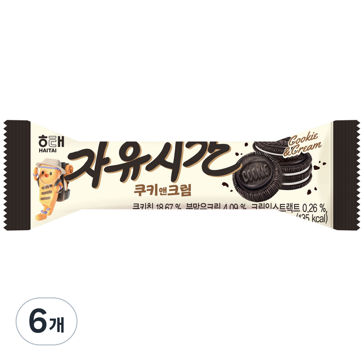 자유시간 쿠키앤크림, 30g, 6개