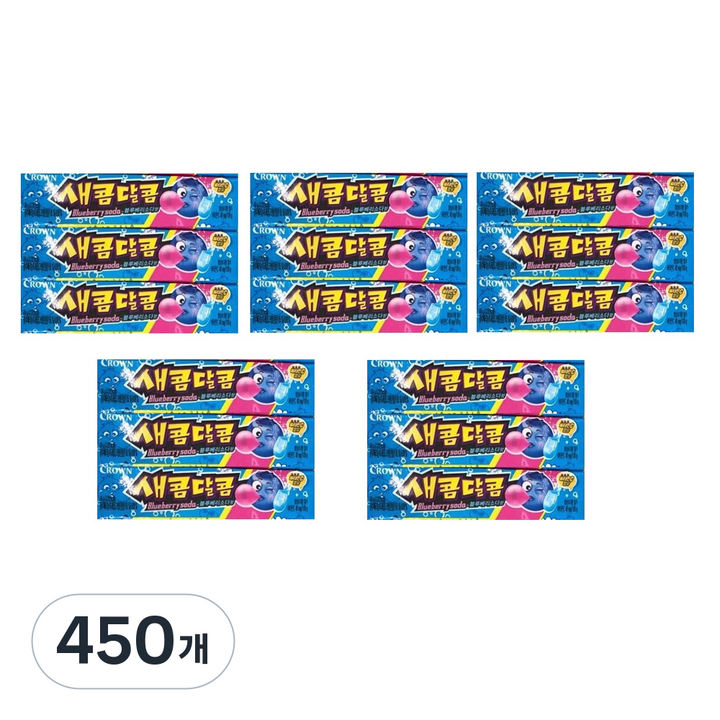 크라운 새콤달콤 블루베리소다, 29g, 450개