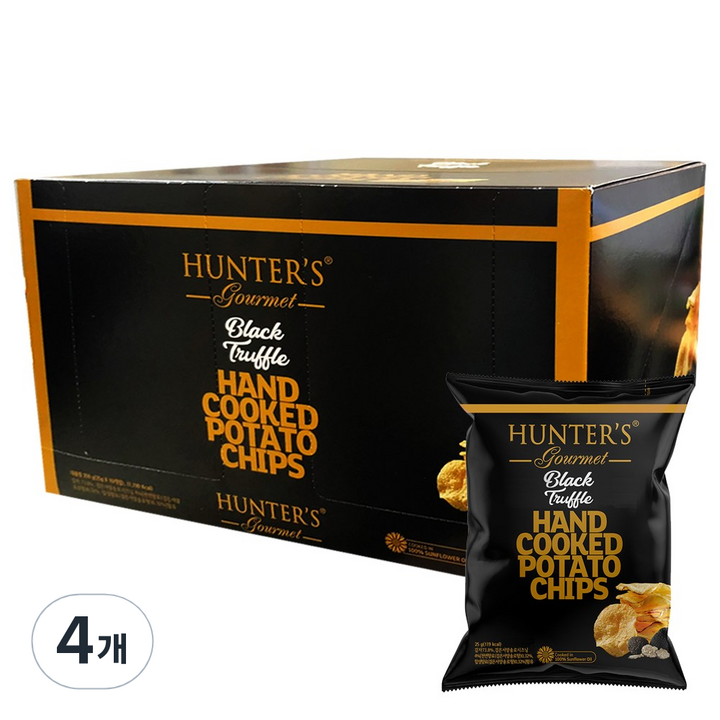 헌터스고메 블랙트러플 포테이토칩, 250g, 4개