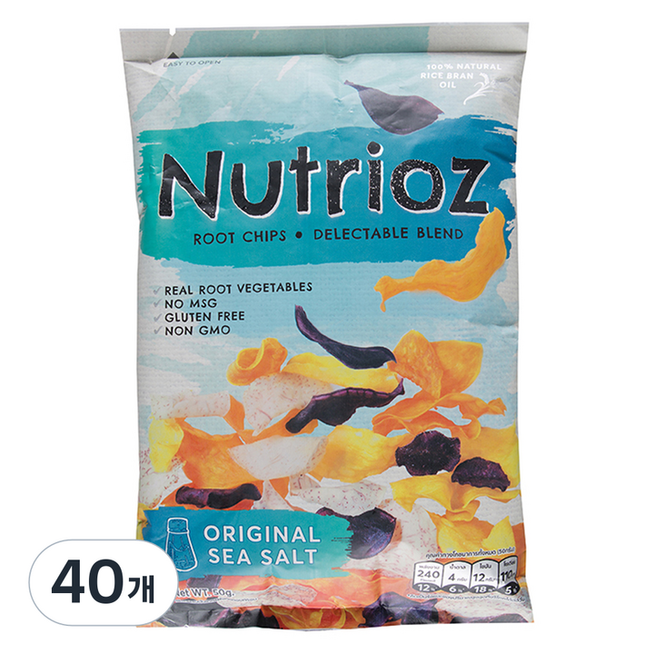 뉴트리오즈 루트칩 오리지널 씨쏠트, 50g, 40개