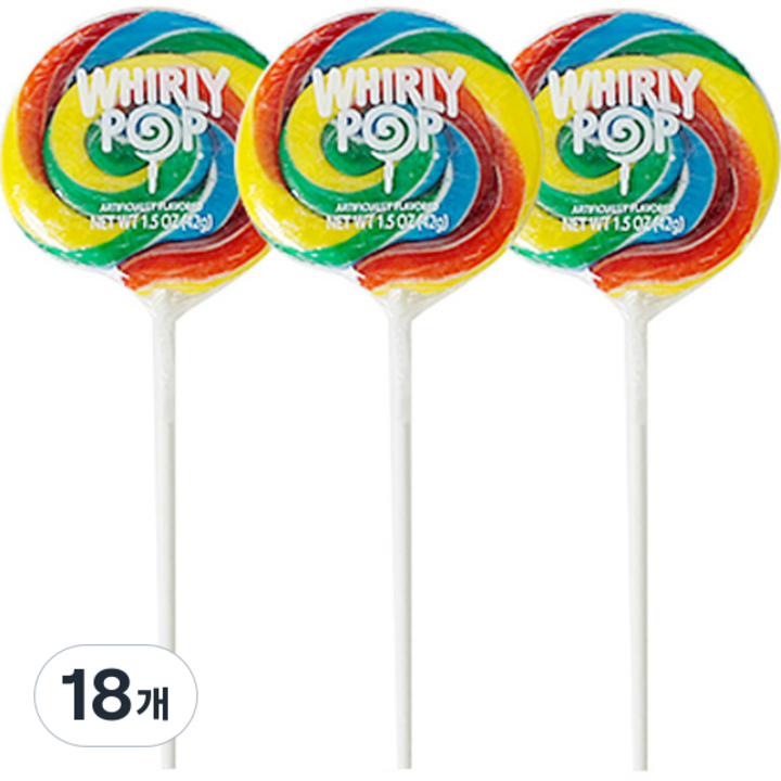 휘리팝 레인보우 롤리팝, 42g, 18개