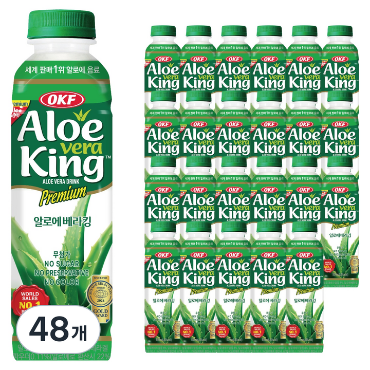 알로에베라킹 오케이에프 음료, 500ml, 48개