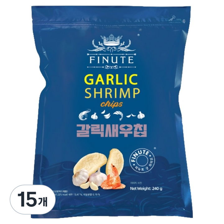 피뉴트 갈릭 새우칩, 240g, 15개