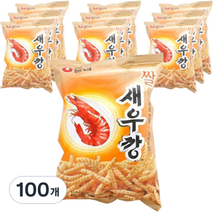 농심 쌀새우깡, 80g, 100개