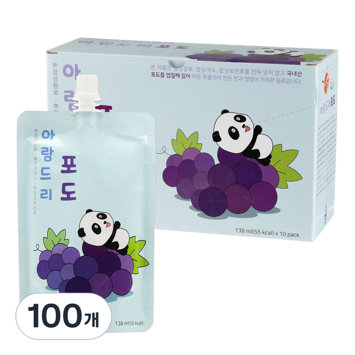 아람농장 아람드리 포도, 100개, 138ml
