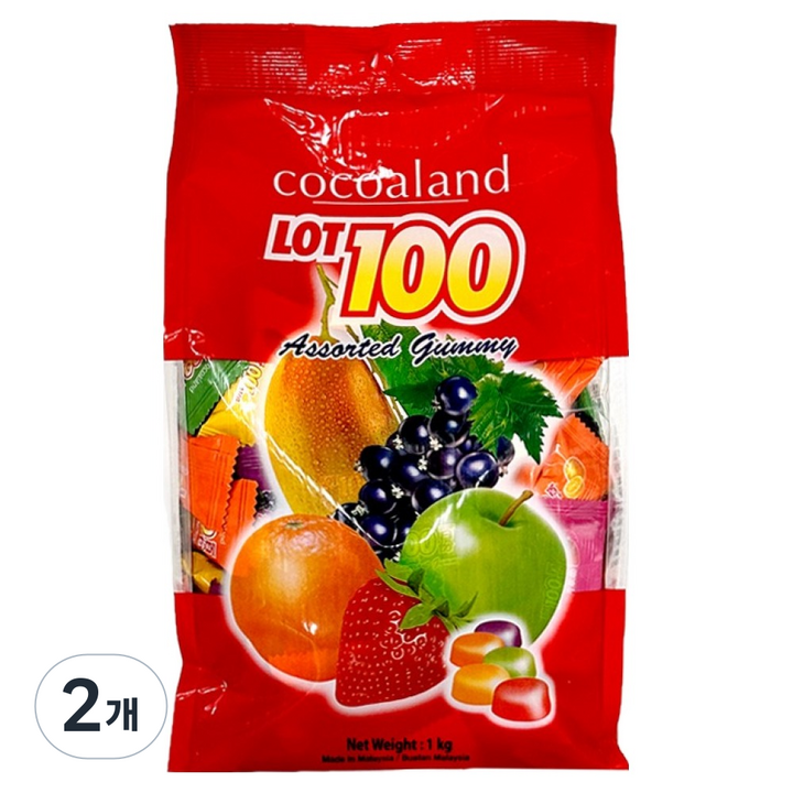 LOT100 코코아랜드 혼합젤리, 1kg, 2개