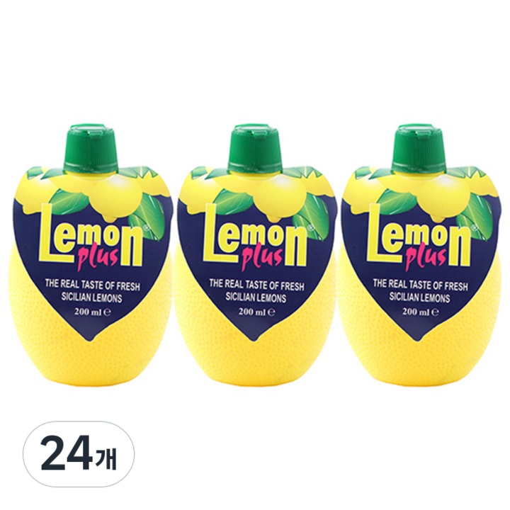 유로푸드 레몬플러스 음료, 200ml, 24개