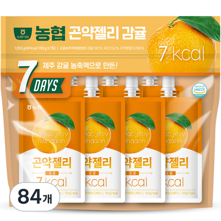 농협식품 곤약젤리 감귤, 150g, 84개