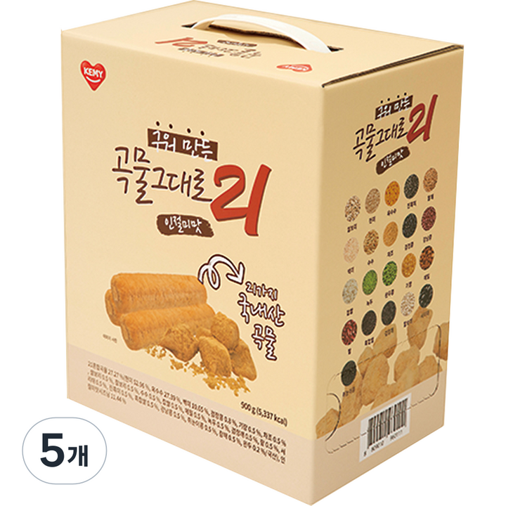 곡물그대로21 구워만든 인절미맛, 900g, 5개