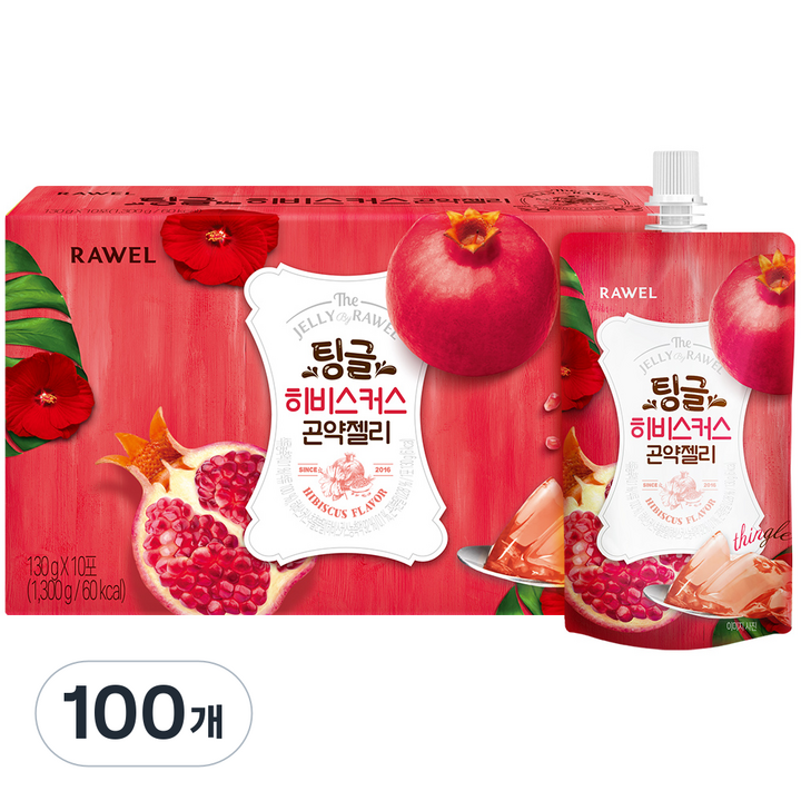 팅글 곤약젤리 히비스커스맛, 130g, 100개