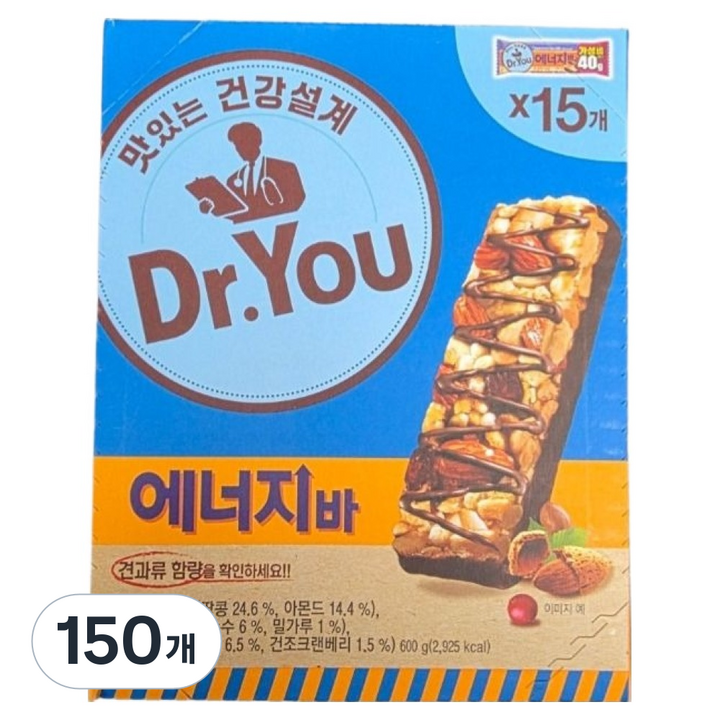 닥터유 에너지바 15p, 40g, 150개