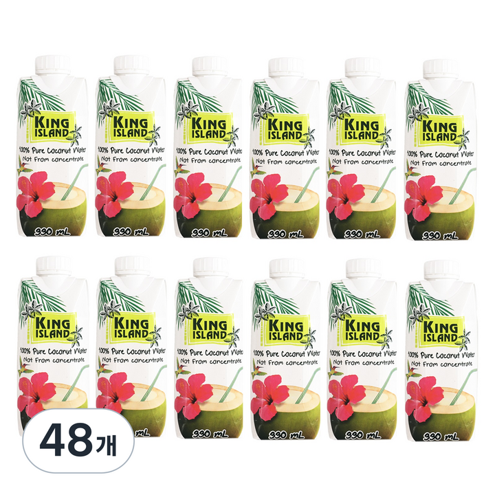 킹아일랜드 코코넛 워터, 330ml, 48개