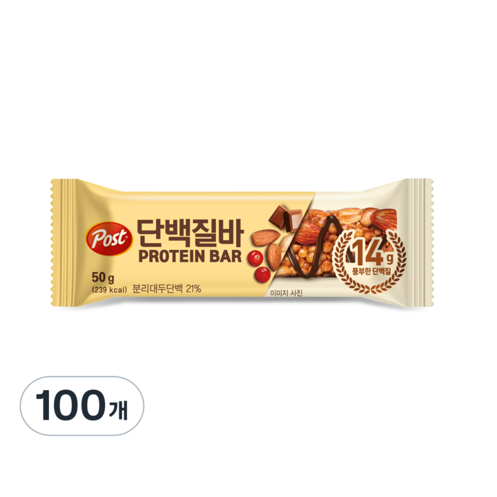 포스트 단백질바, 50g, 100개