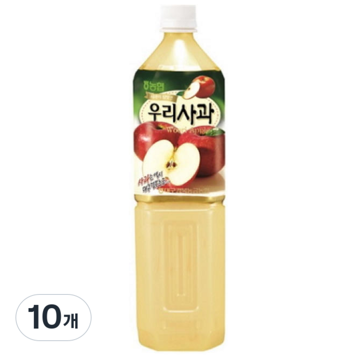 농협 우리사과 주스 페트, 1.5L, 10개