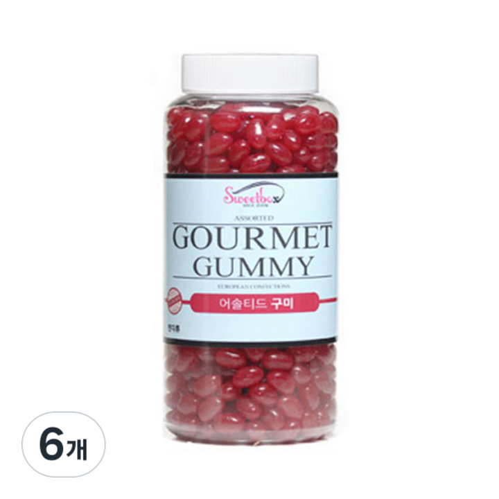 스위트박스 고메 체리향 젤리빈, 800g, 6개